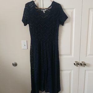 Navy blue maternity dress